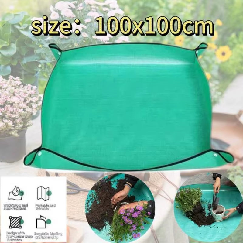 Waterproof Foldable Planting Mat Garden Mat Garden Potting Pad for Flowerpot Transplanting Mixing Soil Plant Pruning Garden Tool