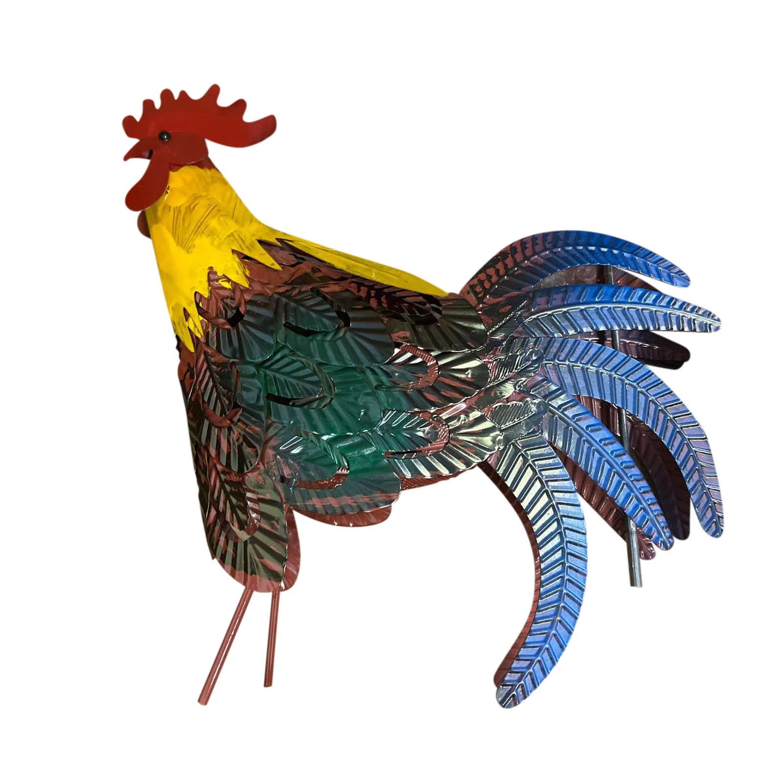 Metal Figurine Rooster Sculpture Carved Iron Rooster Home Furnishing Articles Artwork Home Decoration Statues Sculptures