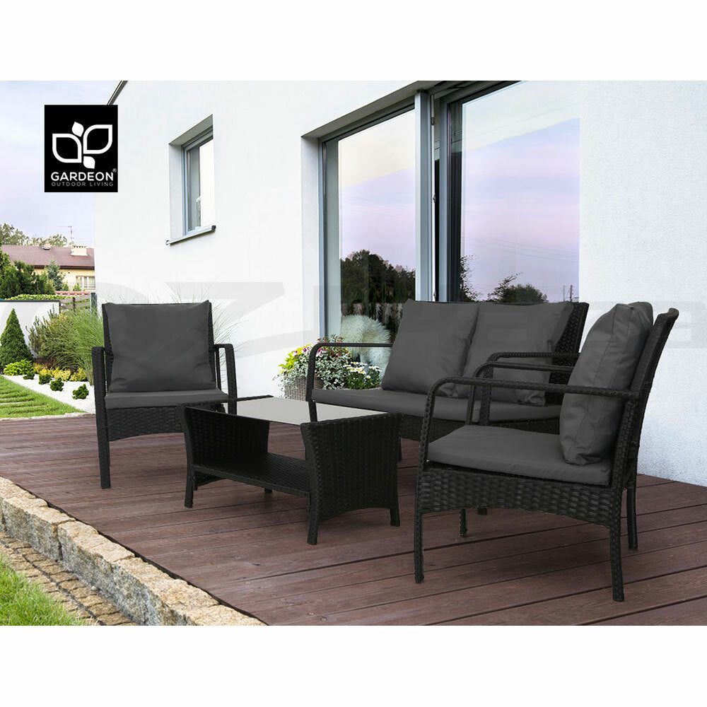 Gardeon Outdoor Furniture Lounge Table Chairs Garden Patio Wicker Sofa Set