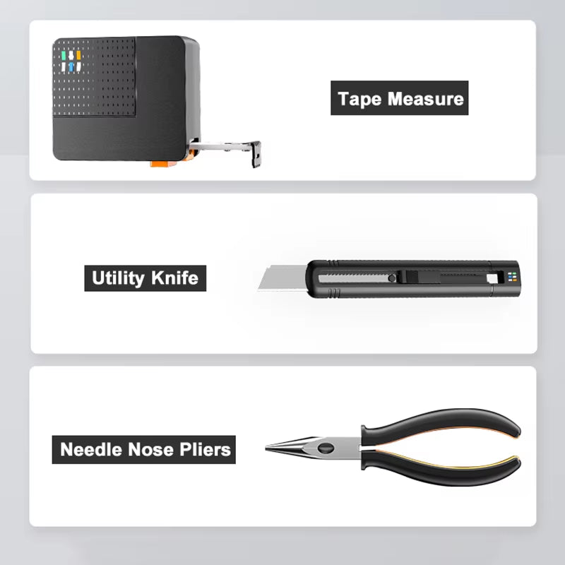 LEADLOONG Repair Tool Kit Tool General Household Home Repair Tool Kit for Home or Automobile Maintenance