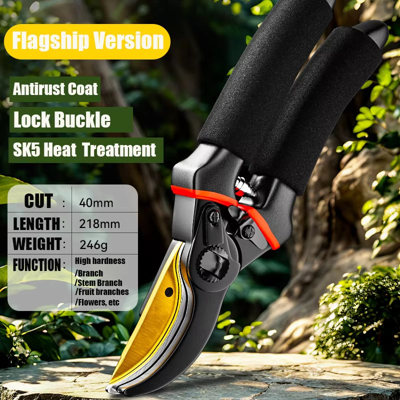 Garden Cutting Tools for Tree Trimmers Orchard Shears Garden Hand Prun Treeer with SK5 Steel Blades Pruning Garden Fruit