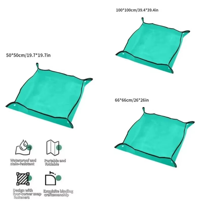 Waterproof Foldable Planting Mat Garden Mat Garden Potting Pad for Flowerpot Transplanting Mixing Soil Plant Pruning Garden Tool