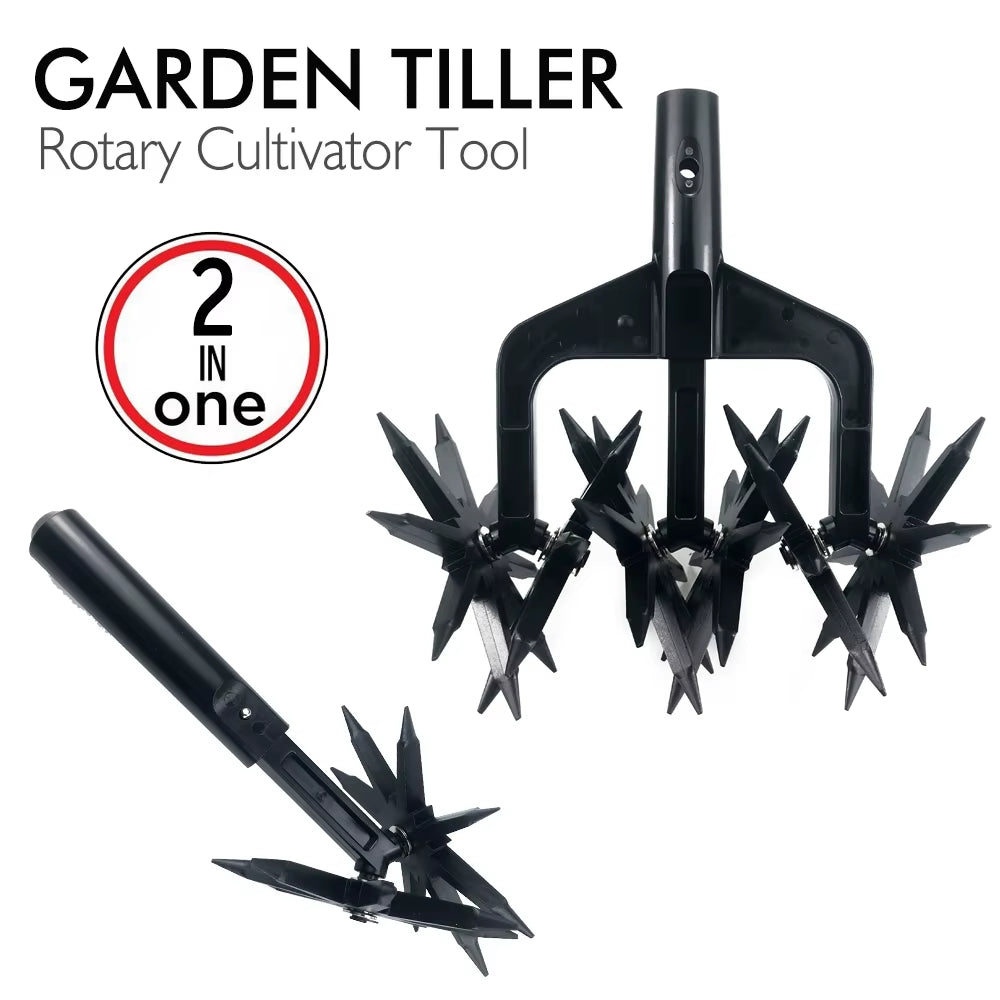 Garden Aerator Garden Soil Scarifier Wear Resistant 2 in 1 Ventilated Scarifier Rotary Tiller for Garden Rotary Cultivator Tool