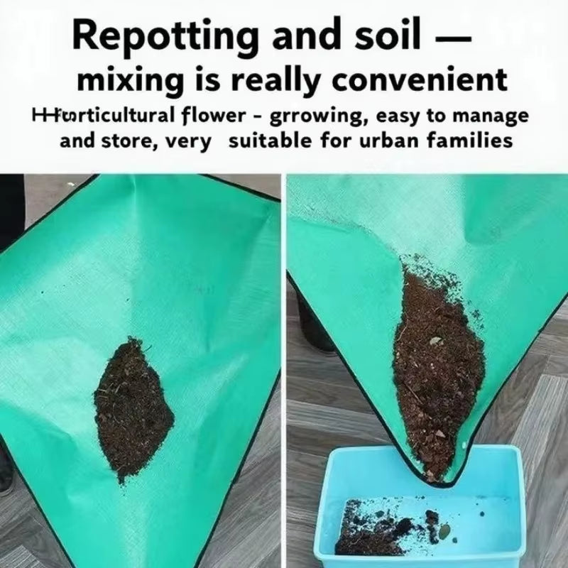 Waterproof Foldable Planting Mat Garden Mat Garden Potting Pad for Flowerpot Transplanting Mixing Soil Plant Pruning Garden Tool