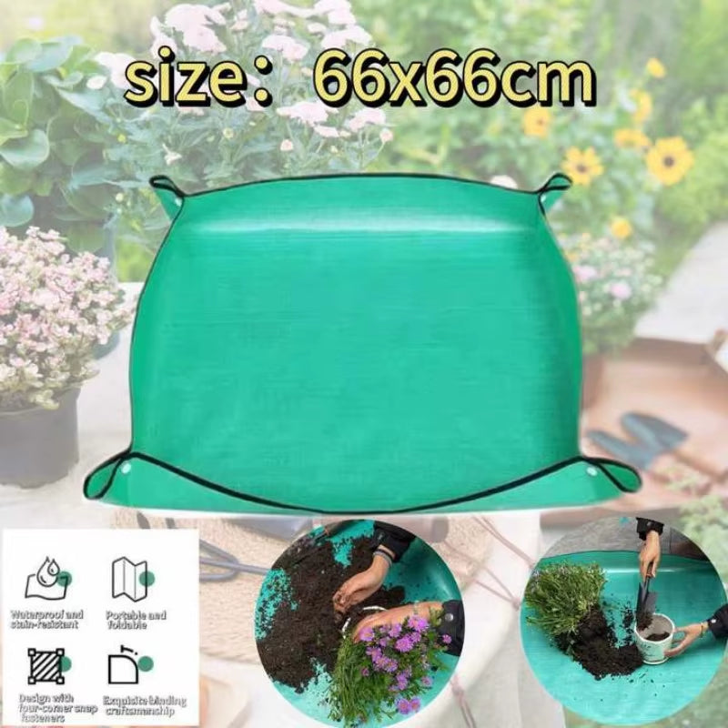 Waterproof Foldable Planting Mat Garden Mat Garden Potting Pad for Flowerpot Transplanting Mixing Soil Plant Pruning Garden Tool