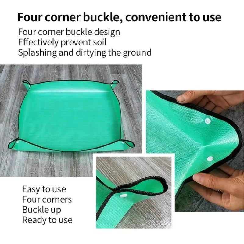 Waterproof Foldable Planting Mat Garden Mat Garden Potting Pad for Flowerpot Transplanting Mixing Soil Plant Pruning Garden Tool