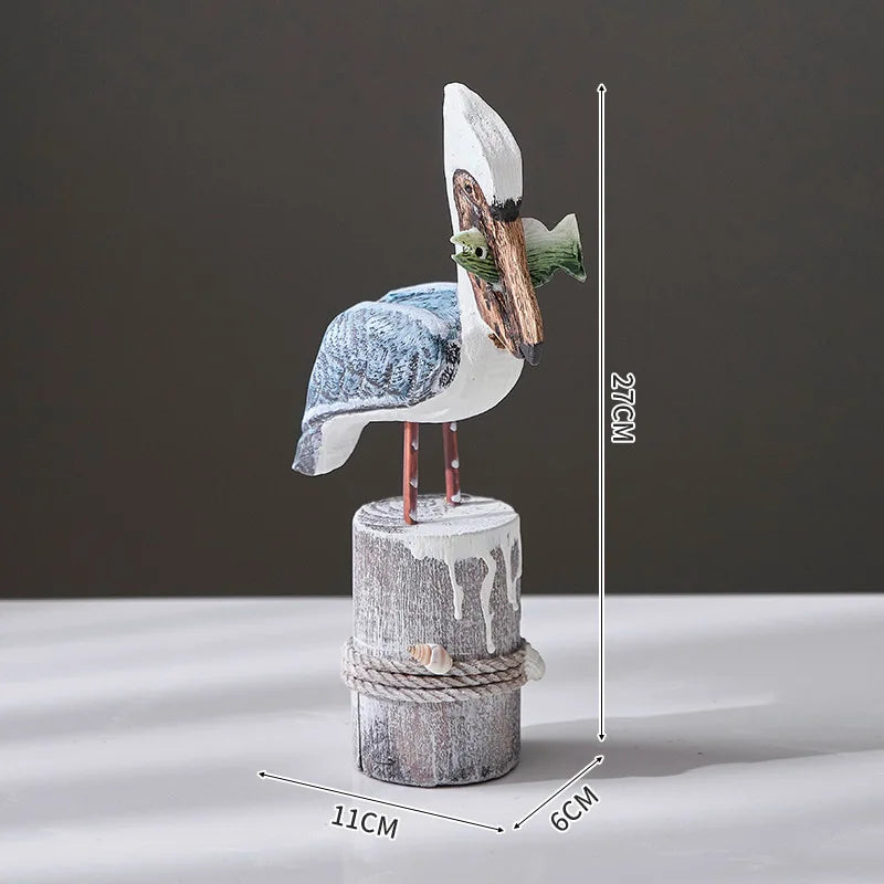 Creative Environmentally Solid Wooden Stumps Birds Mediterranean Home Decor, Wooden Handicrafts,Home Decorations and Ornaments