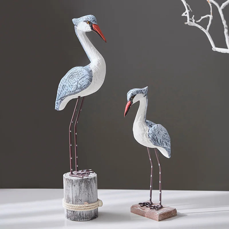 Creative Environmentally Solid Wooden Stumps Birds Mediterranean Home Decor, Wooden Handicrafts,Home Decorations and Ornaments