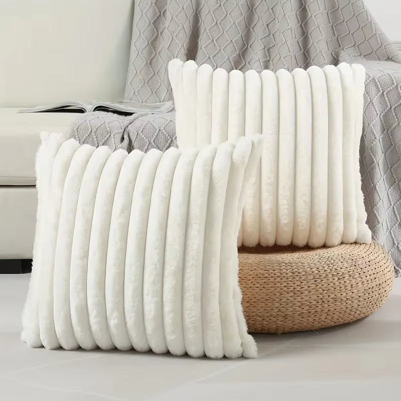 1Pc Stripe Corduroy Pillow Case Creative Home Fabric Pillowcushion for Sofa Bedroom Car, Home Decoration Home Decor Room Decor