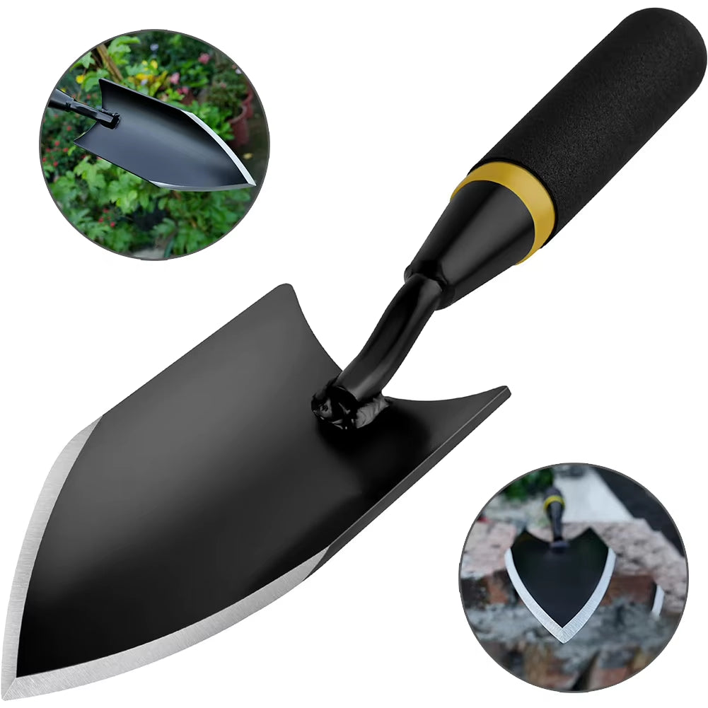 Garden Shovel - Heavy Duty Gardening Hand Trowel, Carbon Steel Garden Trowel with Rubberized Handle, Trowel Garden Tool for Dili