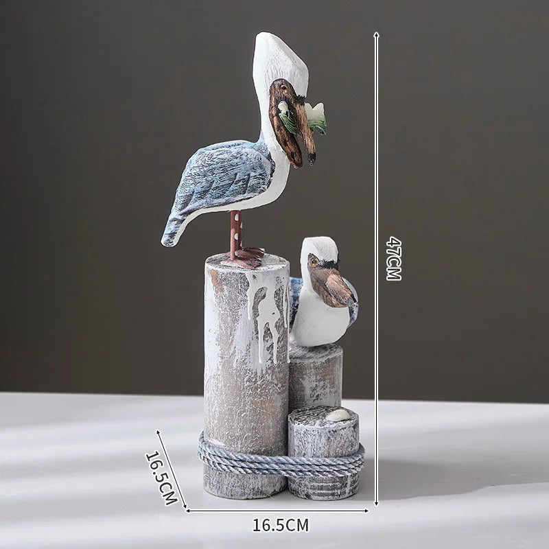 Creative Environmentally Solid Wooden Stumps Birds Mediterranean Home Decor, Wooden Handicrafts,Home Decorations and Ornaments