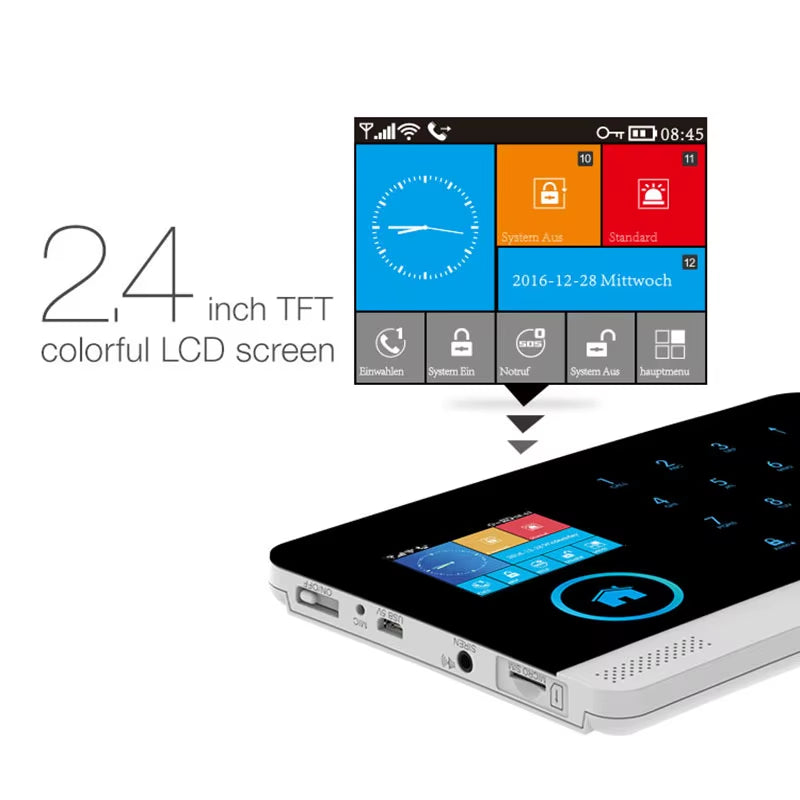 Wireless Home Alarm System Tuya Smart Home WIFI 2G GSM Security Alarms for Home with Motion Sensor with Alexa & Google Home