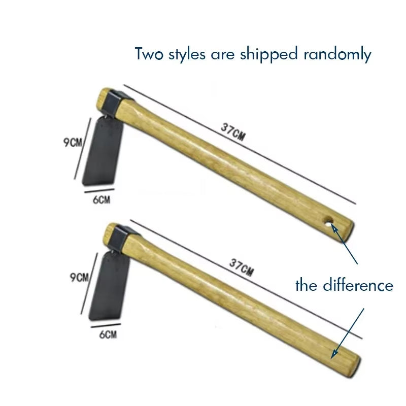 35Cm Indispensable Garden Hoes Dual Headed Weeding Tool Portable Garden Hand Tool with Wooden Handle Hoe Garden Tools