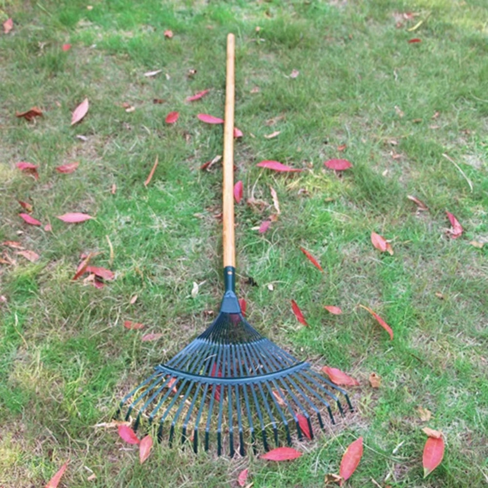 Garden Leaf Rake Hay Deciduous Farming Rake 22-Tooth Garden Tool without Handle Home Garden Ripper Tool
