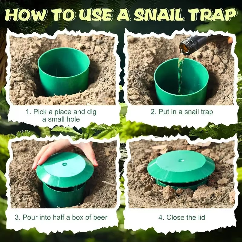 10/1PCS Snail Trap Catcher Garden Slug Cage Reusable Pests Bait Station Tools Garden Farm Protector Tools Garden Accessories