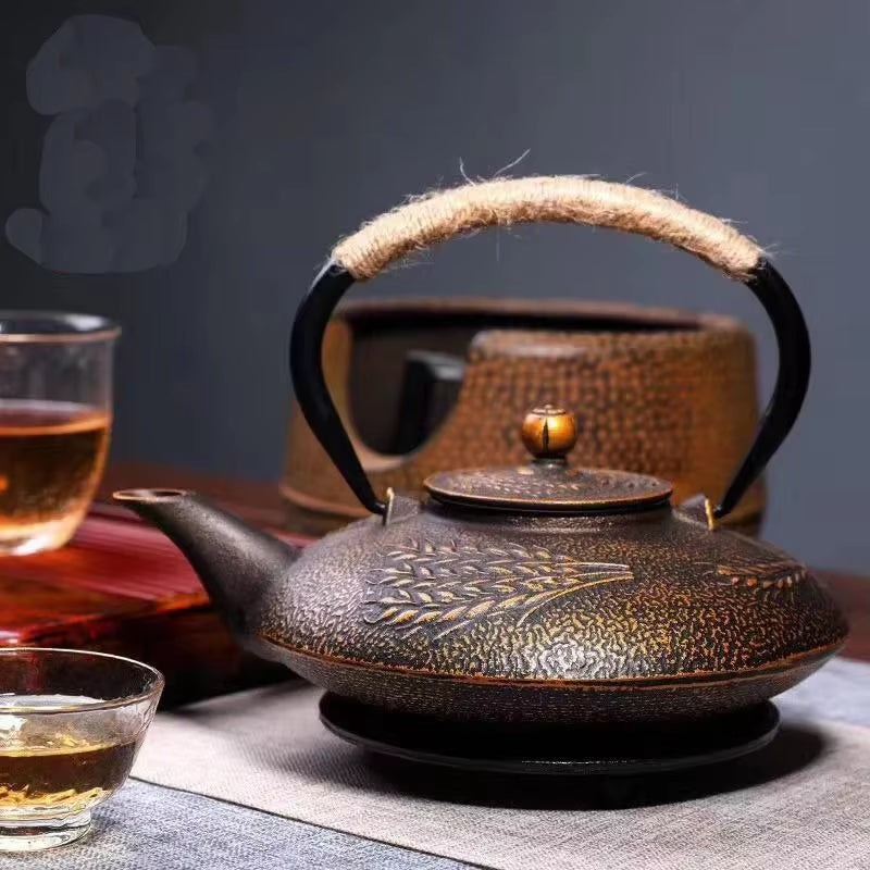 700Ml Handmade Iron Pot, Classical Cast Iron Home Water Pot, Health Preservation Home Tea Pot