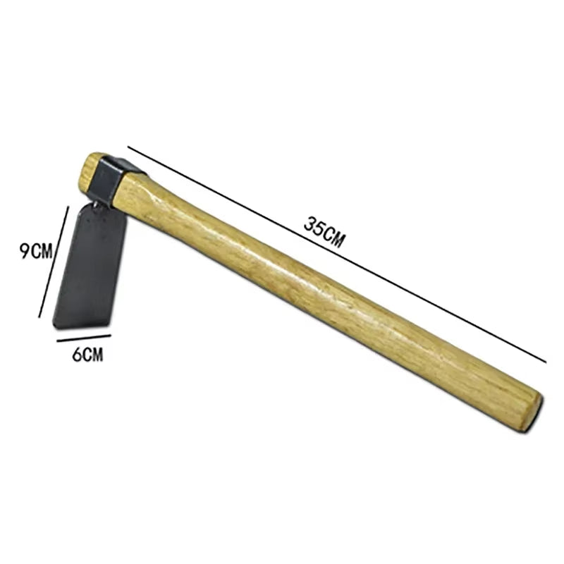 35Cm Indispensable Garden Hoes Dual Headed Weeding Tool Portable Garden Hand Tool with Wooden Handle Hoe Garden Tools