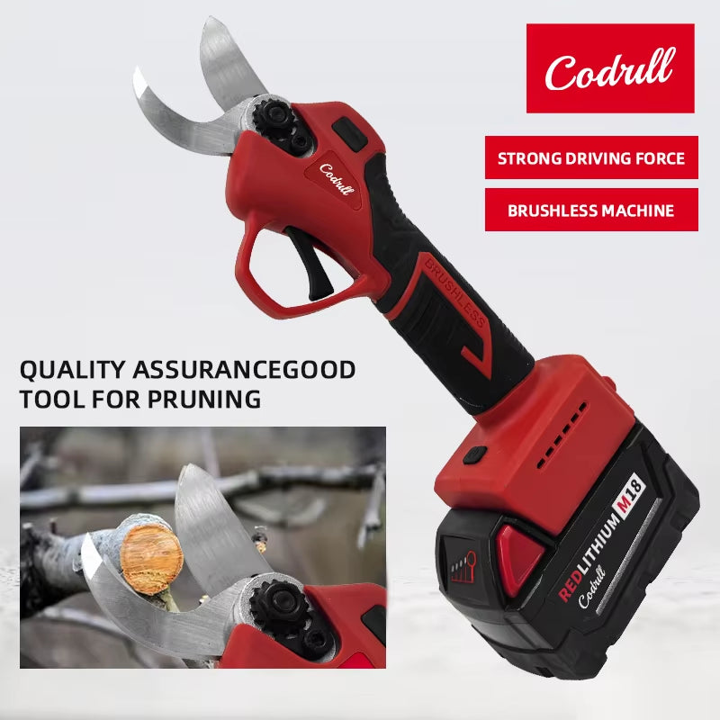 For Milwaukee 18V Brushless Electric Pruning Shears Pruner Cordless Electric Garden Scissors Fruit Tree Garden Tool Garden Bons