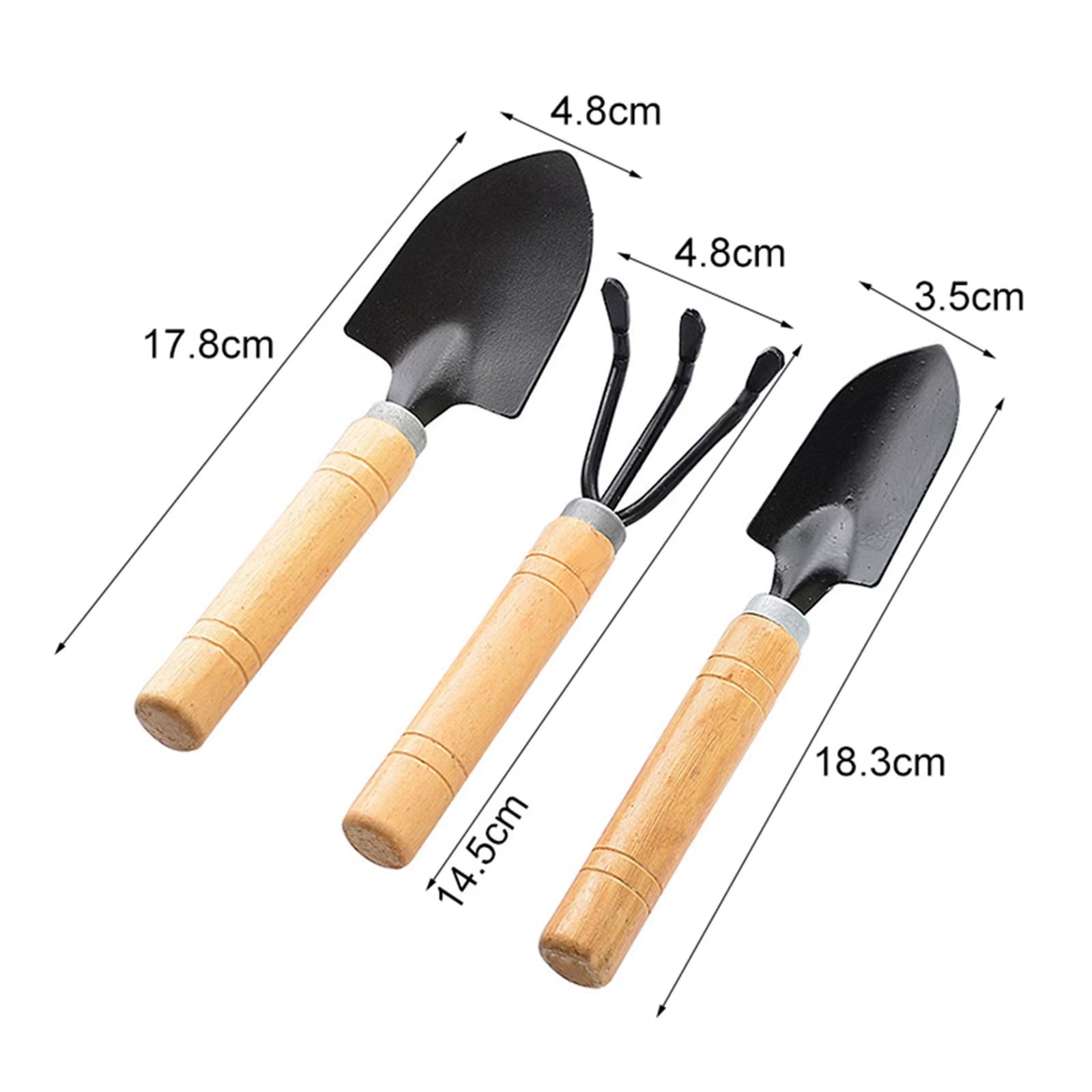 3Pcs Mini Garden Tool Set for Garden Plants Flower Pot Cactus Vegetables Digging Weeding Indoor Small Plants Garden Tools