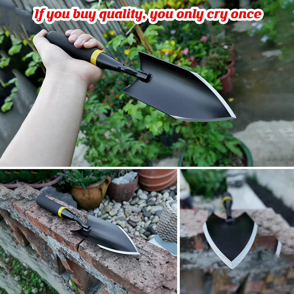 Garden Shovel - Heavy Duty Gardening Hand Trowel, Carbon Steel Garden Trowel with Rubberized Handle, Trowel Garden Tool for Dili