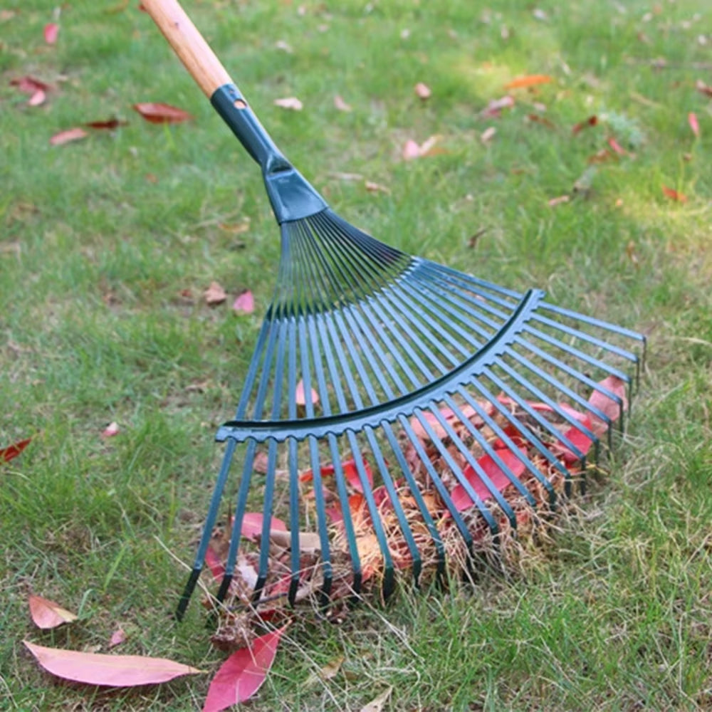 Garden Leaf Rake Hay Deciduous Farming Rake 22-Tooth Garden Tool without Handle Home Garden Ripper Tool